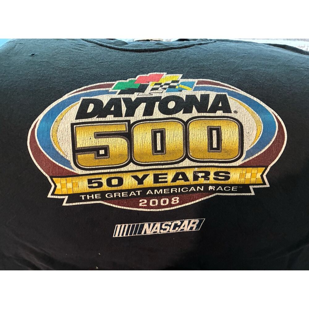 HOM5029 Nascar Daytona 500, 2008 Distressed Well Loved Threshed T-Shirt
